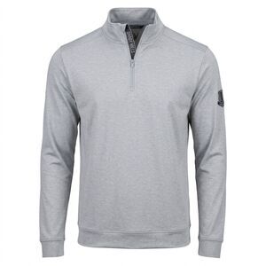 Levelwear Mens Friendly Hills Country Club 1/4 Zip Golf Pullover Gray Size M